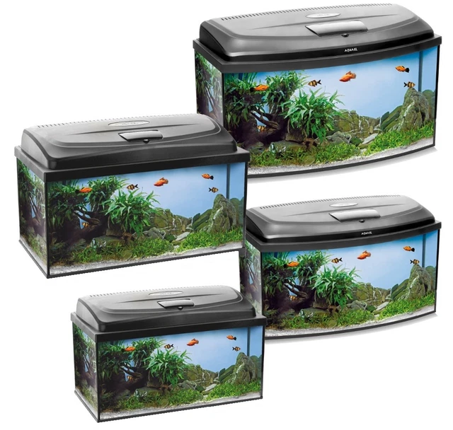 Aquael Aquarium Set CLASSIC LT inkl. Abdeckung, Filter, Heizer, LED Beleuchtung