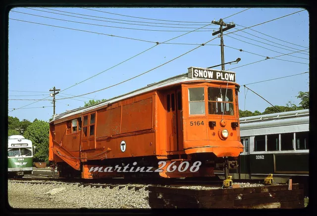(Db) Orig. Traction/Trolley Slide Mbta (Boston, Ma) 5164 Snow Plow