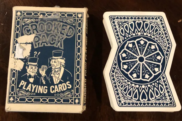 Vintage The Crooked Pack BLUE Playing Cards Deck COMPLETE w/ JOKERS