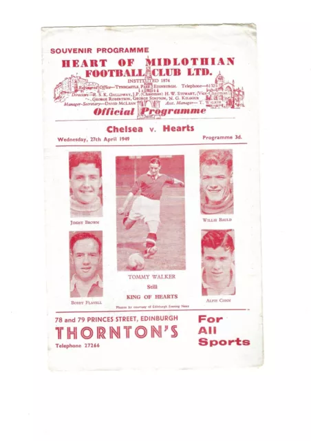 48/49 Heart of Midlothian v Chelsea (Friendly)