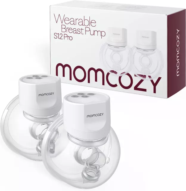 Momcozy S12 Pro Hands-Free Breast Pump Wearable, Double Wireless Pump with Comfo