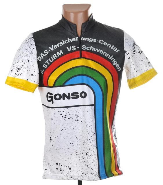 Camicia Bicicletta Gonso West Germany Vintage Anni '80 Jersey Taglia M Adulto