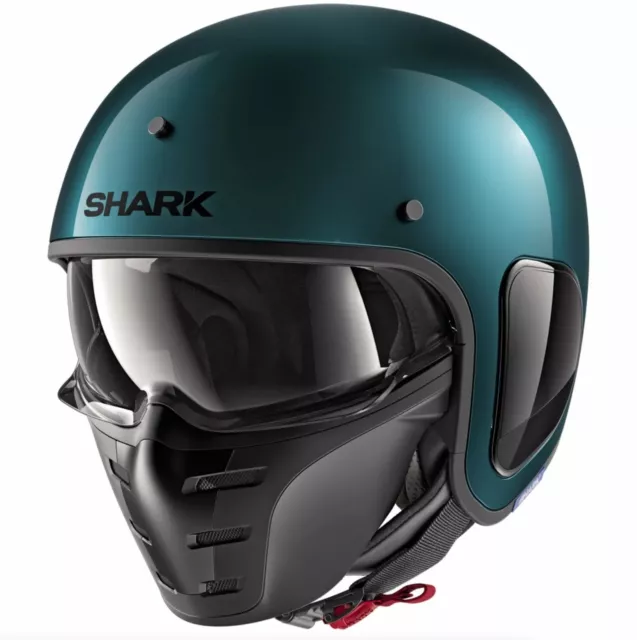 Shark S-Drak helmet blank gloss metal green GGM