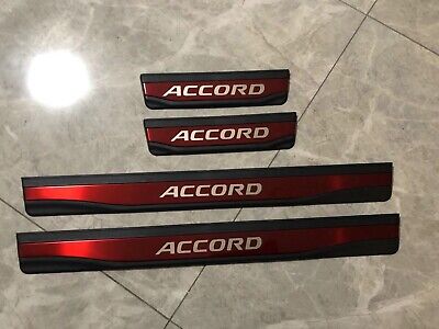 Stainless Red Door Sill plate Guards protector cover For Honda Accord 2022