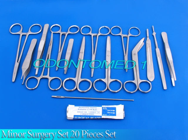 MINOR SURGERY SET 20 Pieces Surgical Instruments kit Stainless Steel DS ...