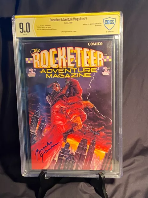 ROCKETEER ADVENTURE MAGAZINE #2 (7/1989)  SIGNED by Brinke Stevens CBCS 9.0