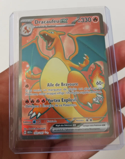 CARTE POKEMON DRACAUFEU Ex 183/165 - Full Art - Neuve - FR - Écarlate&Violet 151 EUR 46,00