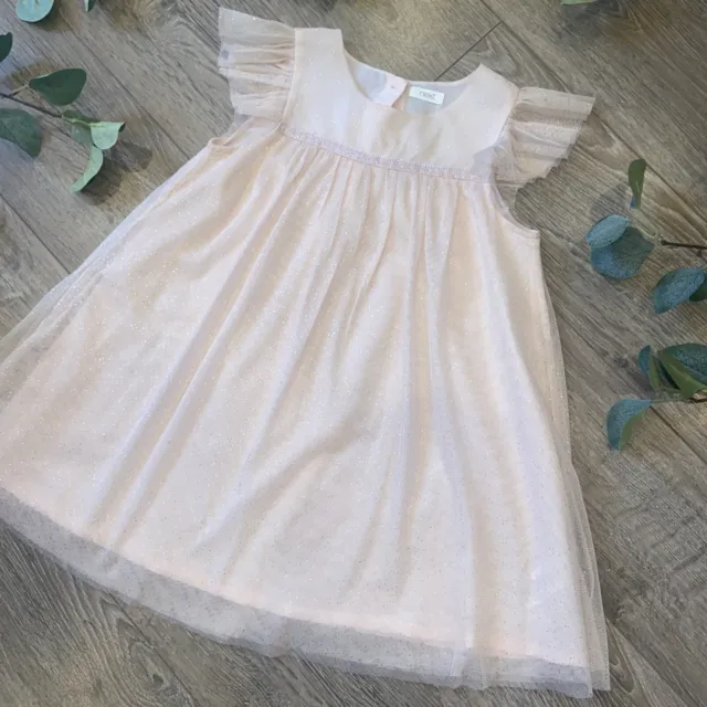 NEXT girls Pink  pretty  Floaty Tulle  Shimmer Party dress age 2-3 Years