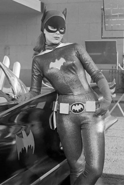 Yvonne Craig Batgirl w/ Batmobile Classic Batman TV Show Picture Photo 8"x10"