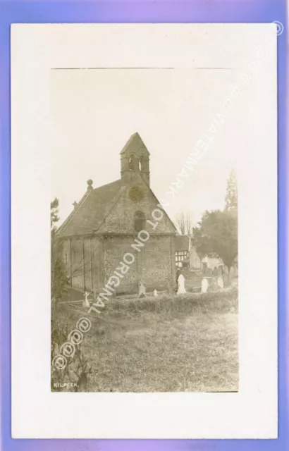 UNUSUAL EARLY 1912c KILPECK VILLAGE CHURCH HEREFORDSHIRE RP REAL PHOTO POSTCARD