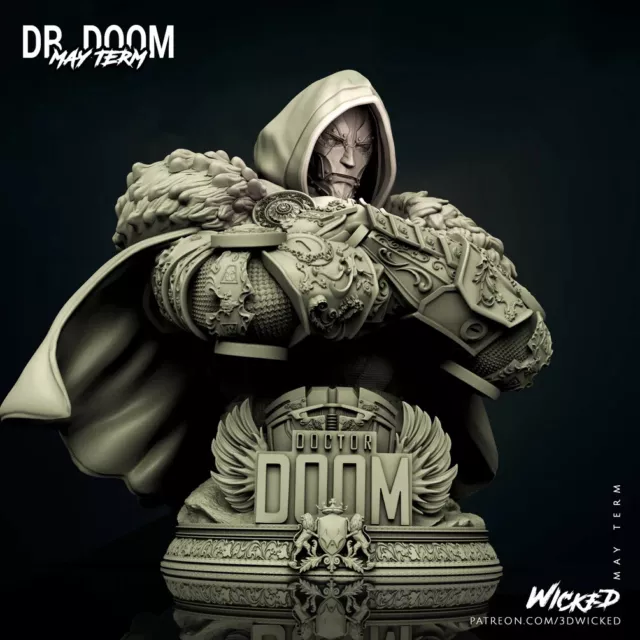 DOCTOR DOOM Bust Marvel Fantastic Four Avengers Resin Model Kit WICKED