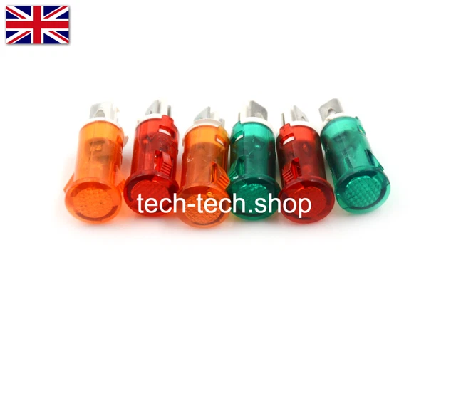 6PC CLASSIC KIT Car Warning Lights Lamp 12v 12 volt Dashboard Panel