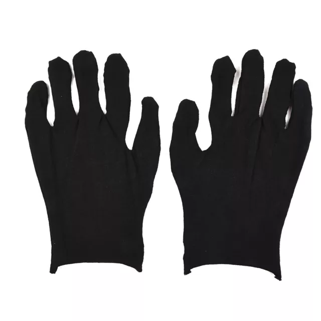 12 Paar Baumwollhandschuhe Schwarz Handschuhe Stoff Arbeitshandschuhe Universal 2