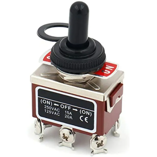 Momentary Toggle Switch DPDT (ON)-Off-(ON) 3 Position 6 Screw Terminal 125VAC