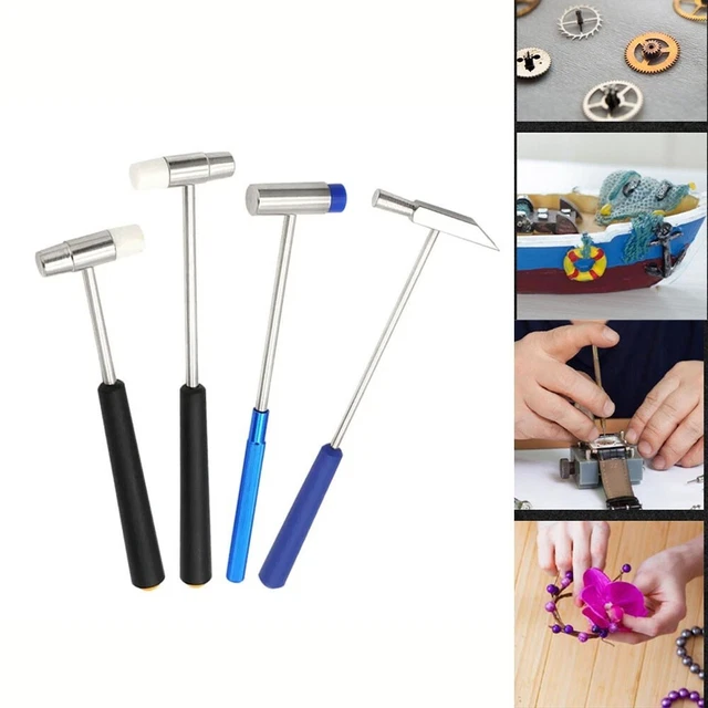 Marteau Bijoutier Double Tête - Métal Et Caoutchouc - Mini Marteau Pour Réparation Montre