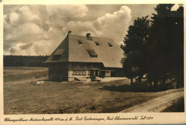 Postcard Höhengasthaus Furtwangen Schwarzwald Black Forest Germany