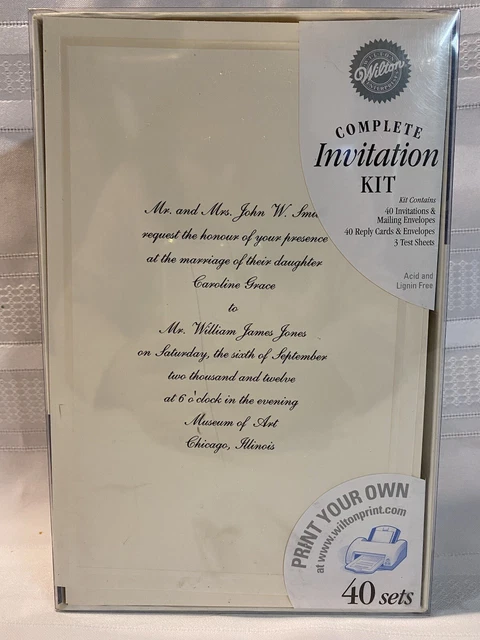 WILTON COMPLETE INVITATION Kit Print Your Own 25 Sets More Plus 3 wilton-complete-invitation-kit-print-your-own-25-sets-more-plus-3