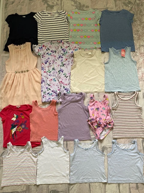 Girls Clothes Bundle 4-5 Years Tops Swimwear Dress Ribbed Vests Etc Next TU Etc