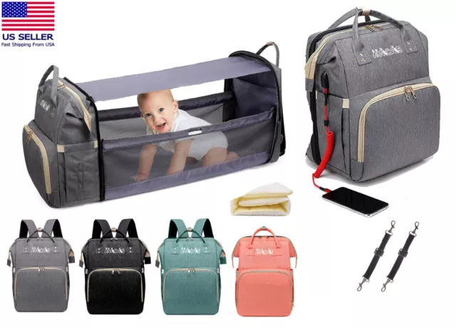 Diaper Crib Bag | MAICAIS Baby Changing Station Backpack