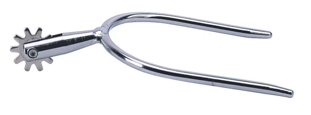 Weaver Chrome Plated Ladies' Quick On Spurs, 1 1/2" Shank, 9pt Rowel, 25-8711
