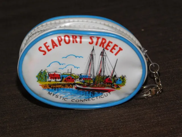 Charles W Morgan Wooden Whalers Seaport Street Mystic Ct Key Chain Purse