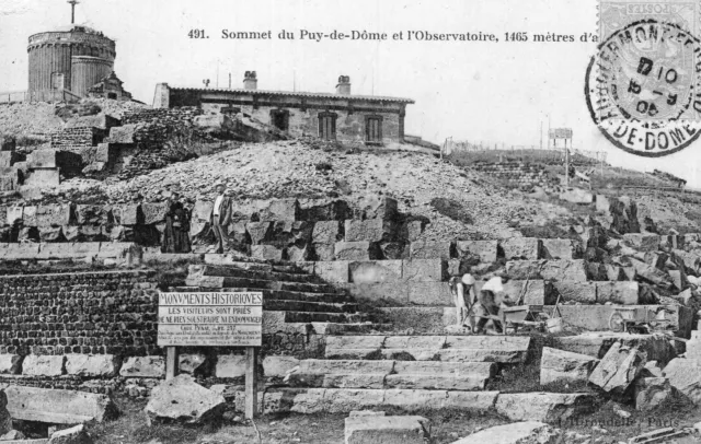 *178 cpa 63 Sommet du Puy de Dôme et l'Observatoire
