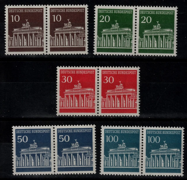 BRD Brandenburger Tor Mi. - Nr. 506 - 510 waagerechte Paare komplett postfrisch