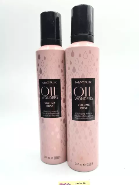 2x Matrix Oil Wonders Volume Rose mousse 247ml G228