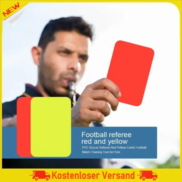 3.2x4.3 inch Soccer Referee Red Yellow Cards for Football Match Training Referee