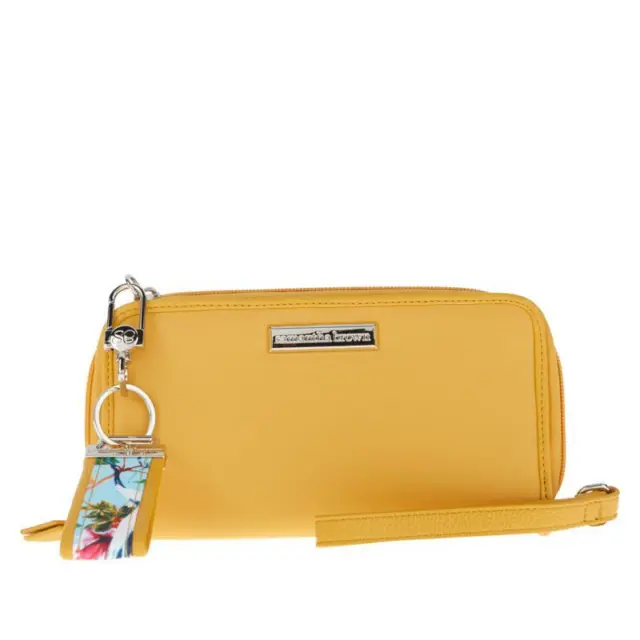 Samantha Brown To-Go Zip-Around Wallet Yellow NEW