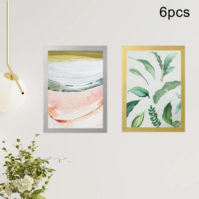 Lot De 5 Cadres Magnétiques A4 Pour Frigo - Transparents, Sans Colle, Pour Photos, Notes, Menus - 9