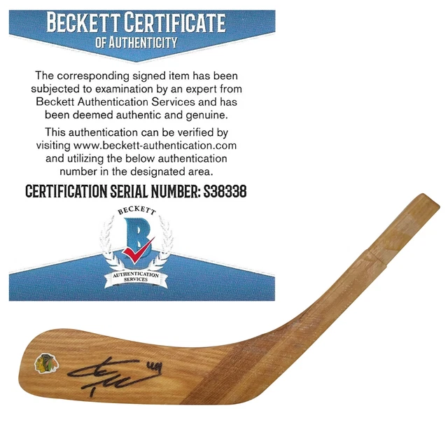 Kevin Bieksa Signed Vancouver Canucks Hockey Stick Blade Beckett