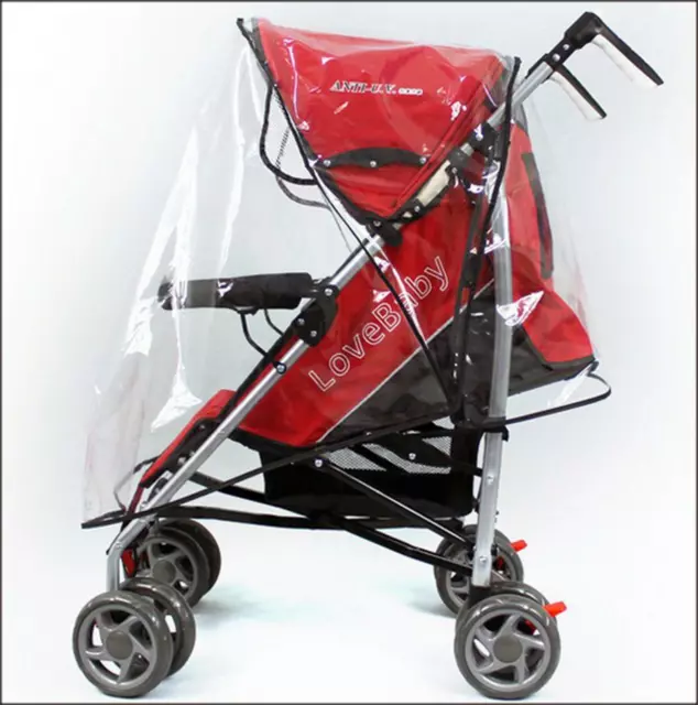 Buggy Rain Cover Universal Pushchair Stroller Pram Transparent 3