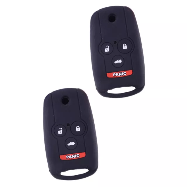 2x Silicone Remote Key Fob Cover Fit For Honda Accord Acura RDX TL MDX TSX ZDX