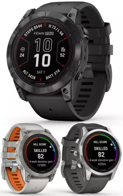 Garmin fenix 7 Pro Multisport GPS Smartwatch, Solar/Sapphire Charging Series