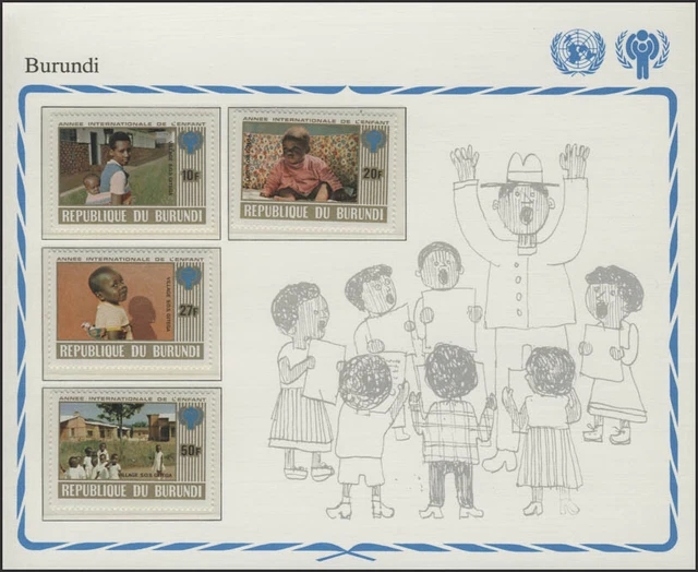 Burundi: Children's Faces, 4 Brands, Set **