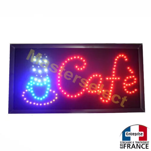 Tableau Panneau 25x38cm Enseigne Pub Lumineuse A Leds Pour Commerçant CAFE