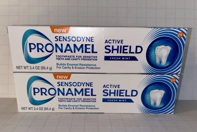 Sensodyne Pronamel Active Shield Sensitive Teeth Toothpaste Fresh Mint Exp 8/24