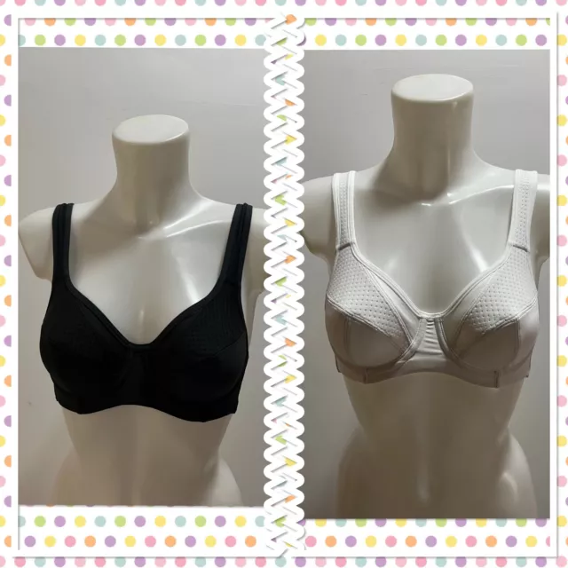 EX M&S 2-PACK Sports Bras High Impact Underwired Non-Padded Multipack Size  £16.95 - PicClick UK