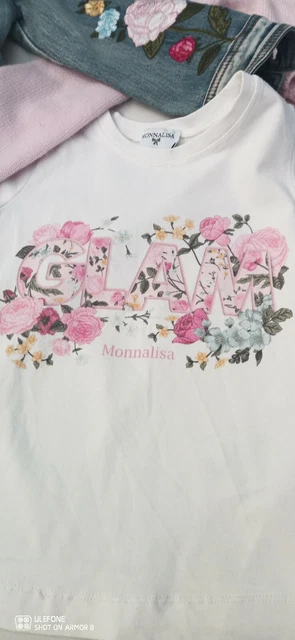 Monnalisa girl bundle 4-5 years outfit mix mutch flowers embroidery denim set 5