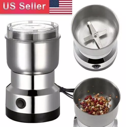 Electric Coffee Bean Grinder Nut Seed Herb Grind Spice Crusher Mill Blender