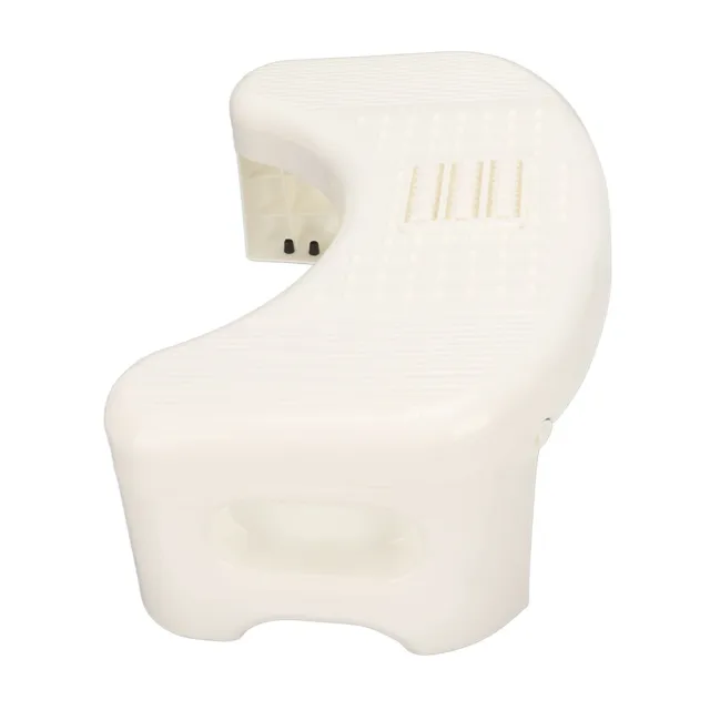 Sgabello WC (bianco) pieghevole curva a U design antiscivolo portatile facile da riporre SLS