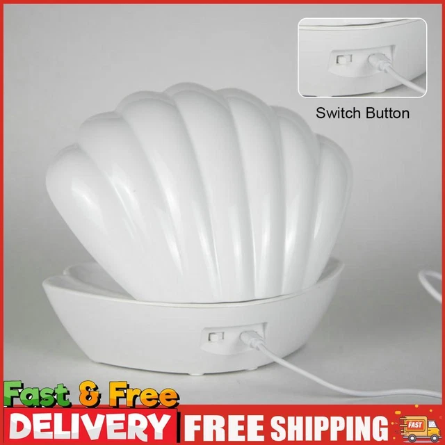 SHELL AMBIENT LIGHT ABS Shell Bedside Light USB/Battery Powered Home ...