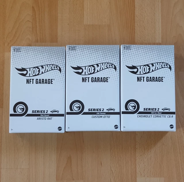 Hot Wheels NFT Garage Series 2 Corvette C8.R + Custom Otto + Aristo Rat