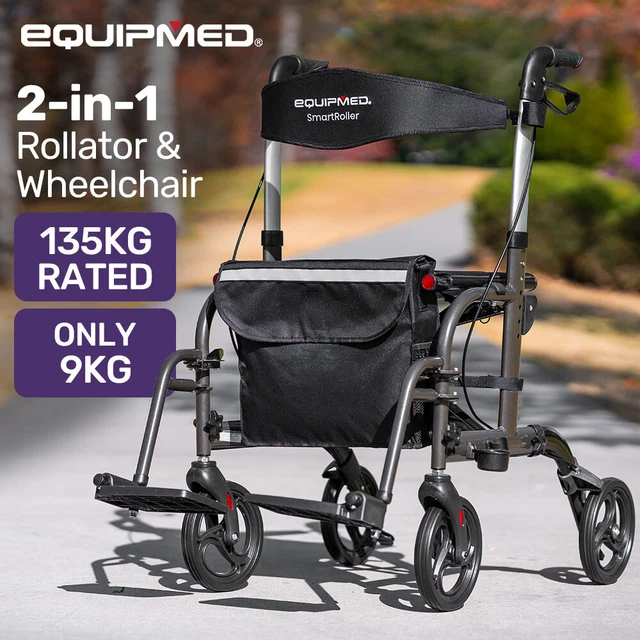 PRESALE EQUIPMED 2IN1 Wheelchair Walking Frame Rollator Mobility