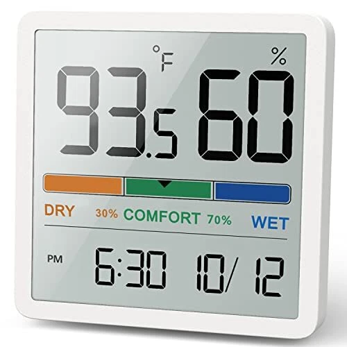 Indoor Thermometer Hygrometer: Room Temperature Gauge Humidity Monito...