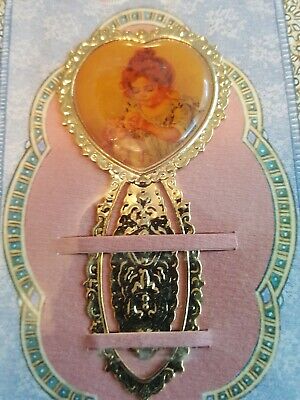 Victoriana Maud Humphrey Bogart BOOKMARK Ornate Metal 1992 Over the Page Clip