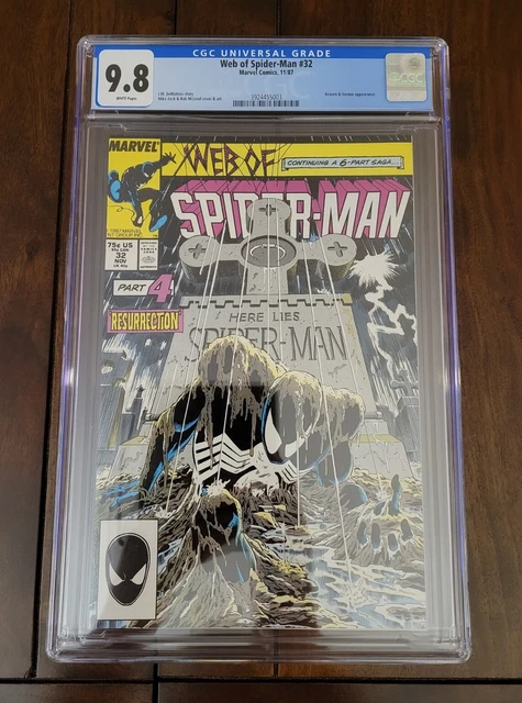 Web of Spider-Man #32 CGC Graded NM/M 9.8 White Pages; Kraven; Marvel