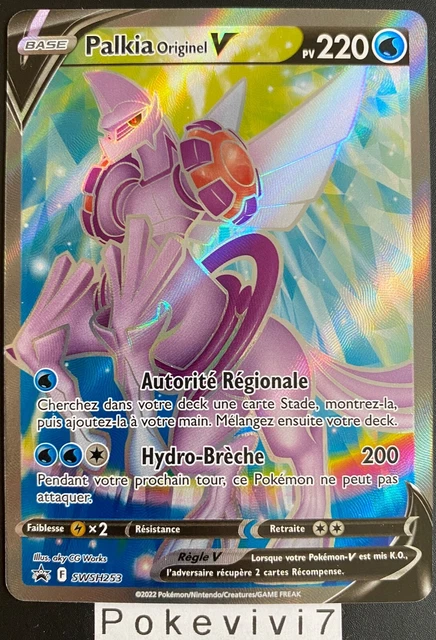 Coffret 10 Cartes Pokémon – Palkia Originel V SWSH253 Full Art – Ultraboost X – Épée Et Bouclier 10 Astres Radieux – Français