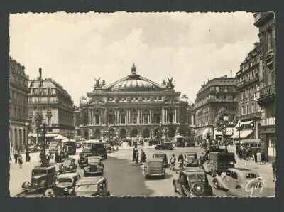OLD Street View Postcard Paris & Its wonders The Place at the Opera Theater GUY